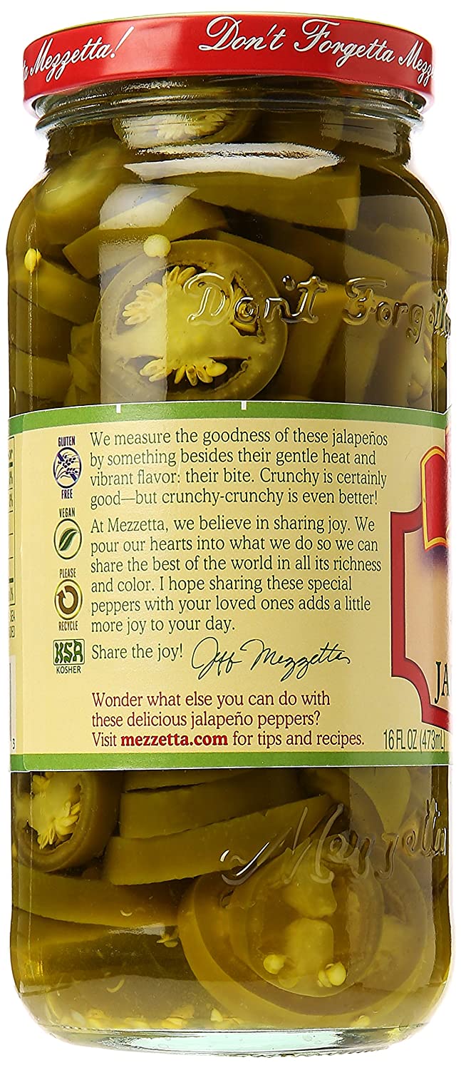 Mezzetta Deli-Sliced Tamed Jalapeno Peppers, 16 oz