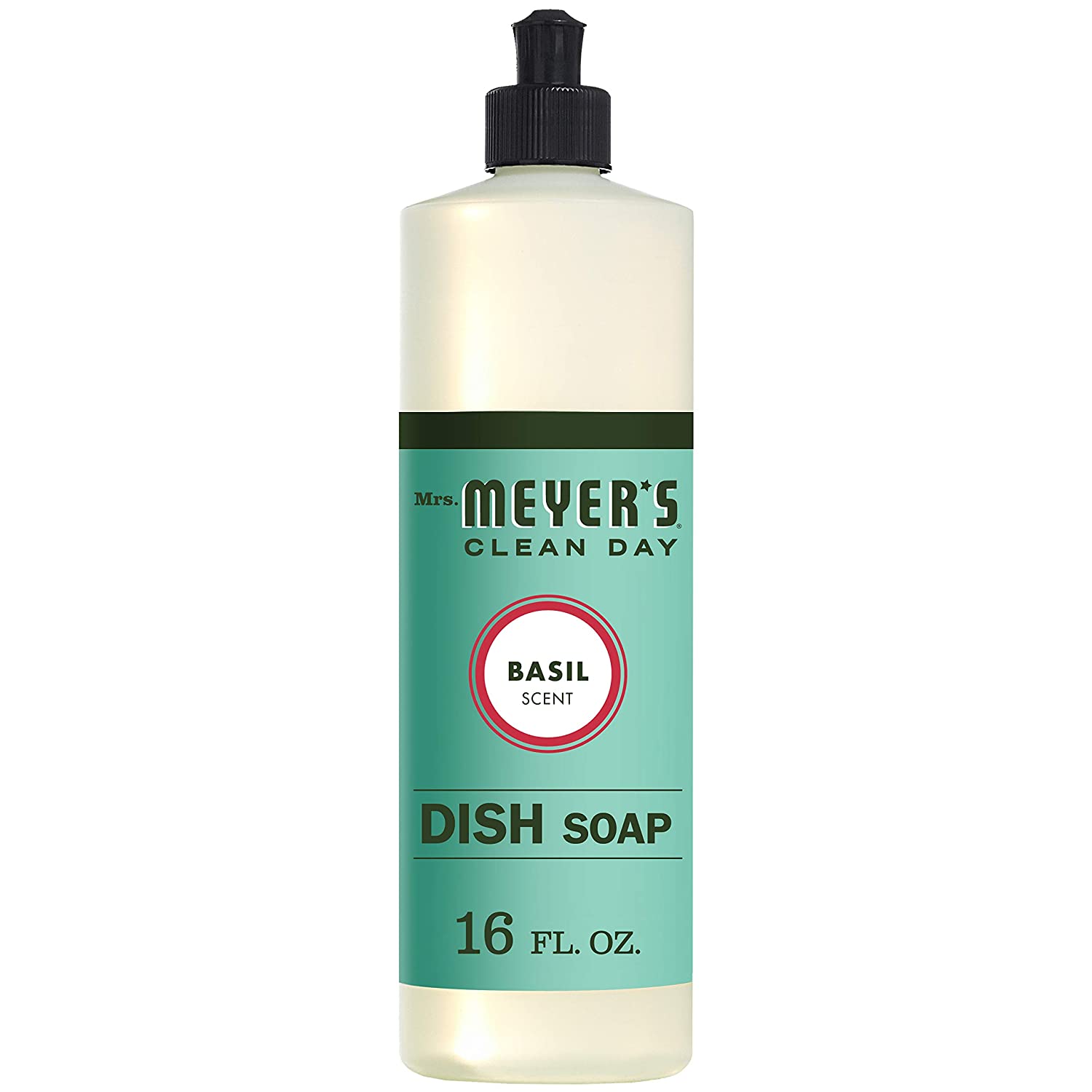 Mrs. Meyers Dish Soap, Basil, 16 oz