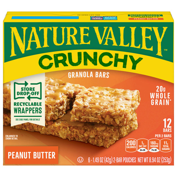 Nature Valley Crunchy Granola Bars, Peanut Butter, 12ct