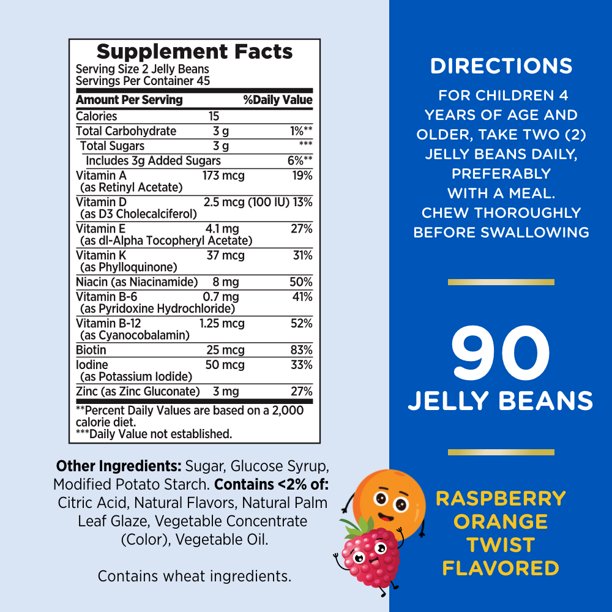 Nature's Bounty Multi Jelly Beans, 90ct