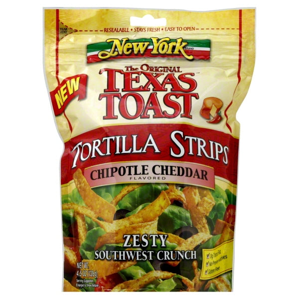 New York Texas Toast Chipotle Cheddar Tortilla Strips, 4.5 oz