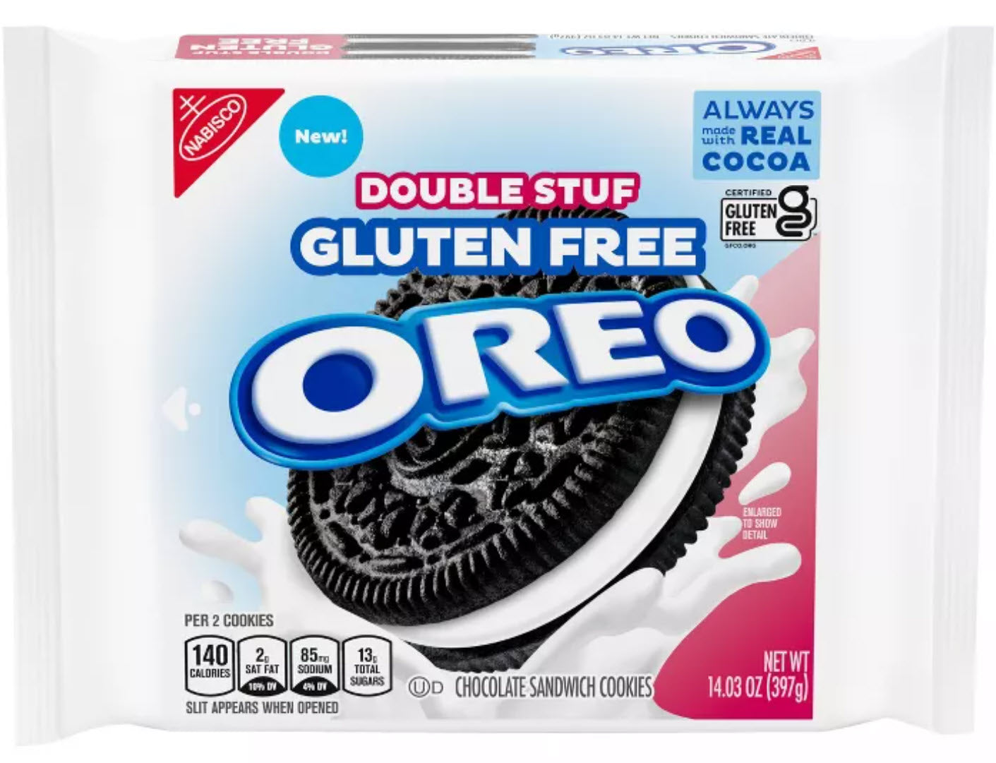 Oreo Cookies, Double Stuf, Gluten Free, 14.03 oz