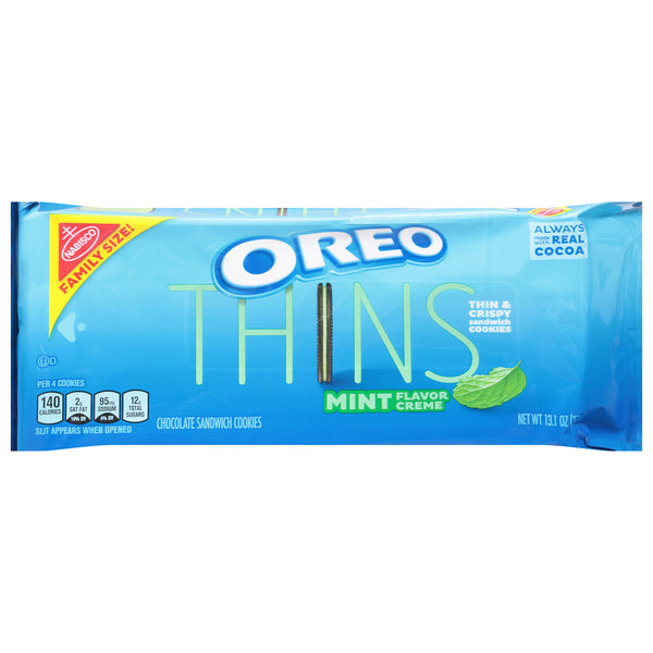 Oreo Thins Mint Creme Cookies, 13.1 oz