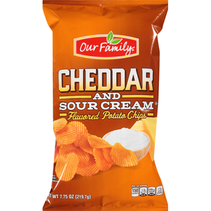 Our Family Cheddar and Sour Cream Chips, 7.75oz