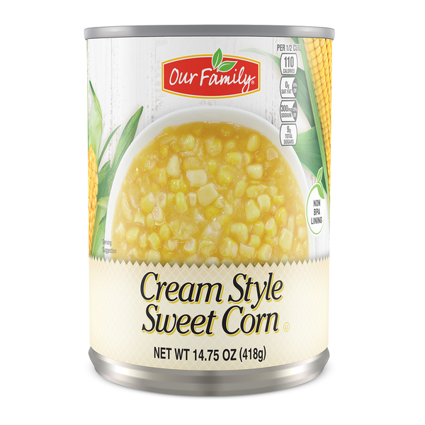 Our Family Cream Style Sweet Corn, 14.75 oz