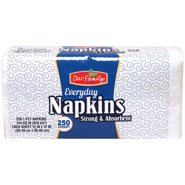 Our Family Everyday Napkins, 250 ct