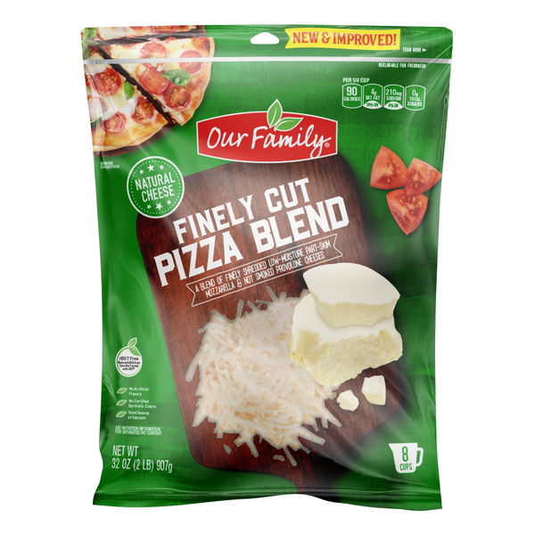 Our Family Finely Cut Pizza Blend 32 oz