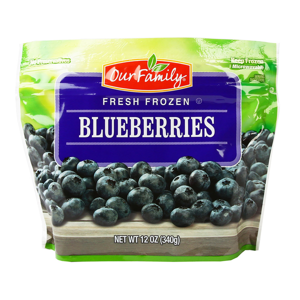 Our Family Fresh Frozen Blueberries, 12 oz