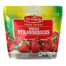 Our Family Fresh Frozen Whole Strawberries, 16 oz