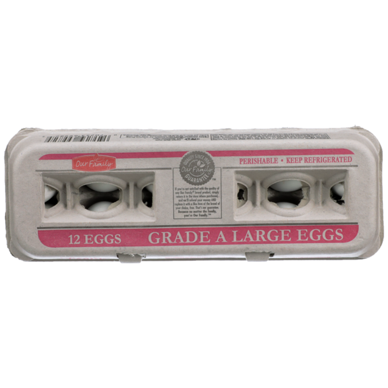 Our Family Large Grade A Eggs, 1 dozen