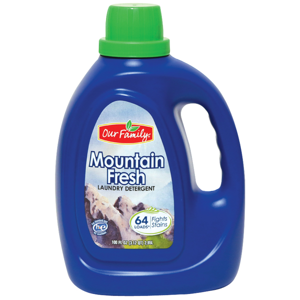 Our Family Laundry Detergent, Mountain Fresh, 100oz