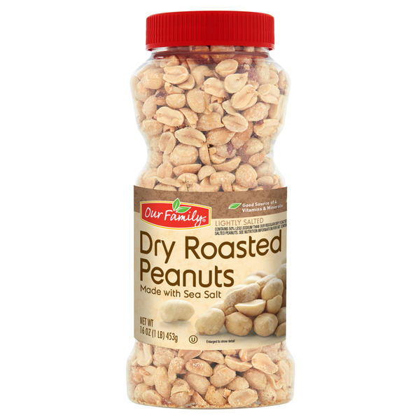 Our Family Lt Salted Dry Roasted Peanut 16oz