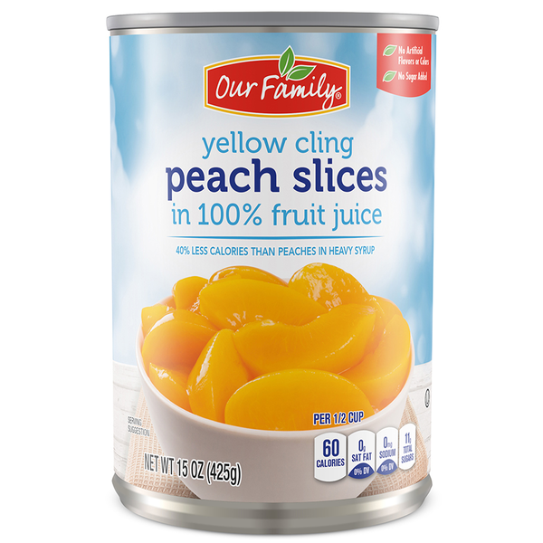 Our Family Peach Slices, 15oz