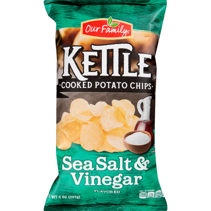 Our Family Sea Salt & Vinegar Kettle Chips 8oz