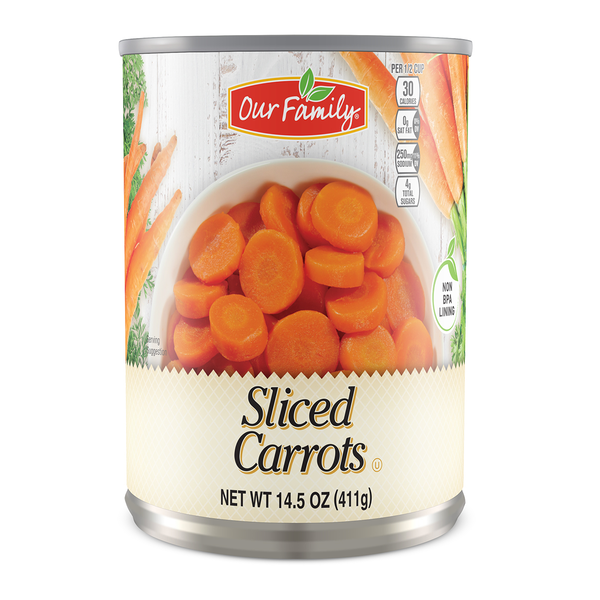 Our Family Sliced Carrots, 14.5 oz