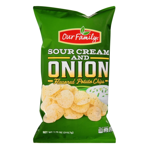 Our Family Sour Cream & Onion Chips, 7.75oz