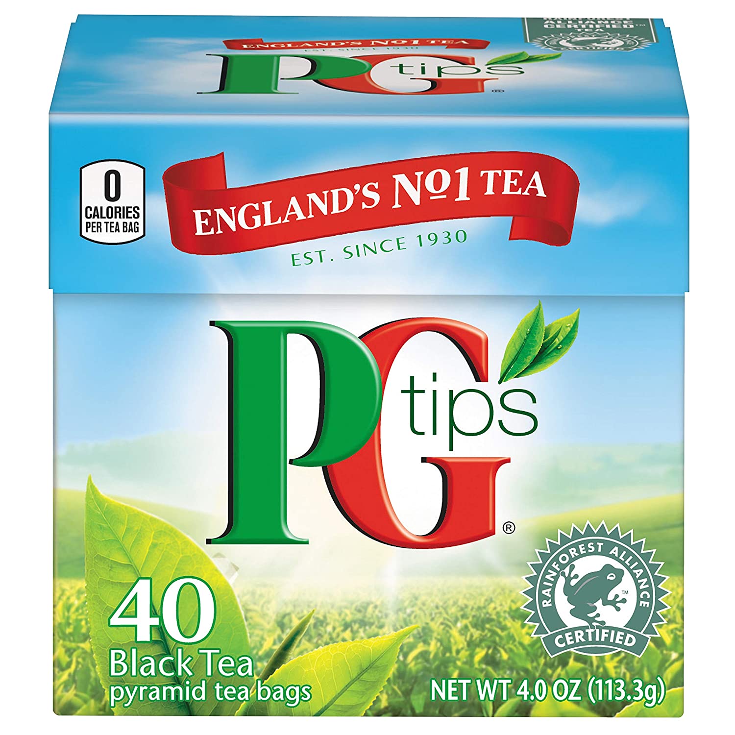 PG Tips Black Tea, Pyramid Tea Bags, 40 ct