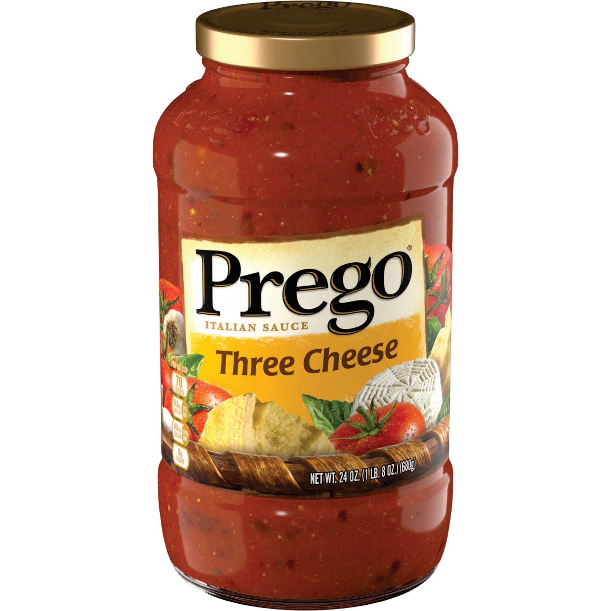 Prego Italian Sauce, Three Cheese, 24 oz