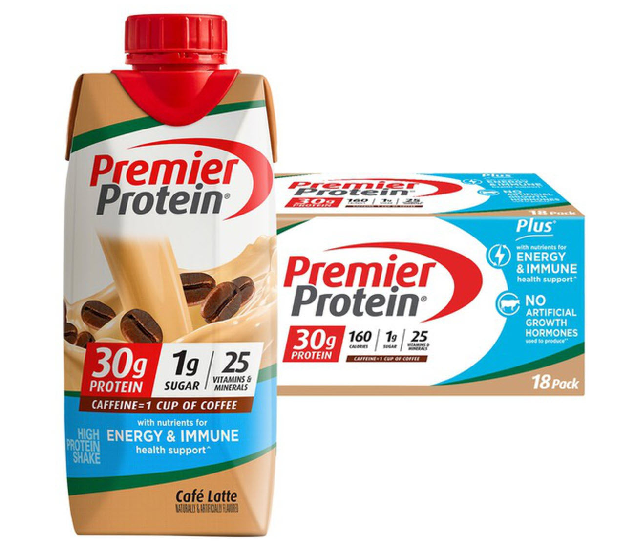 Premier Protein High Protein Shake, Cafe Latte, 11oz, 15ct