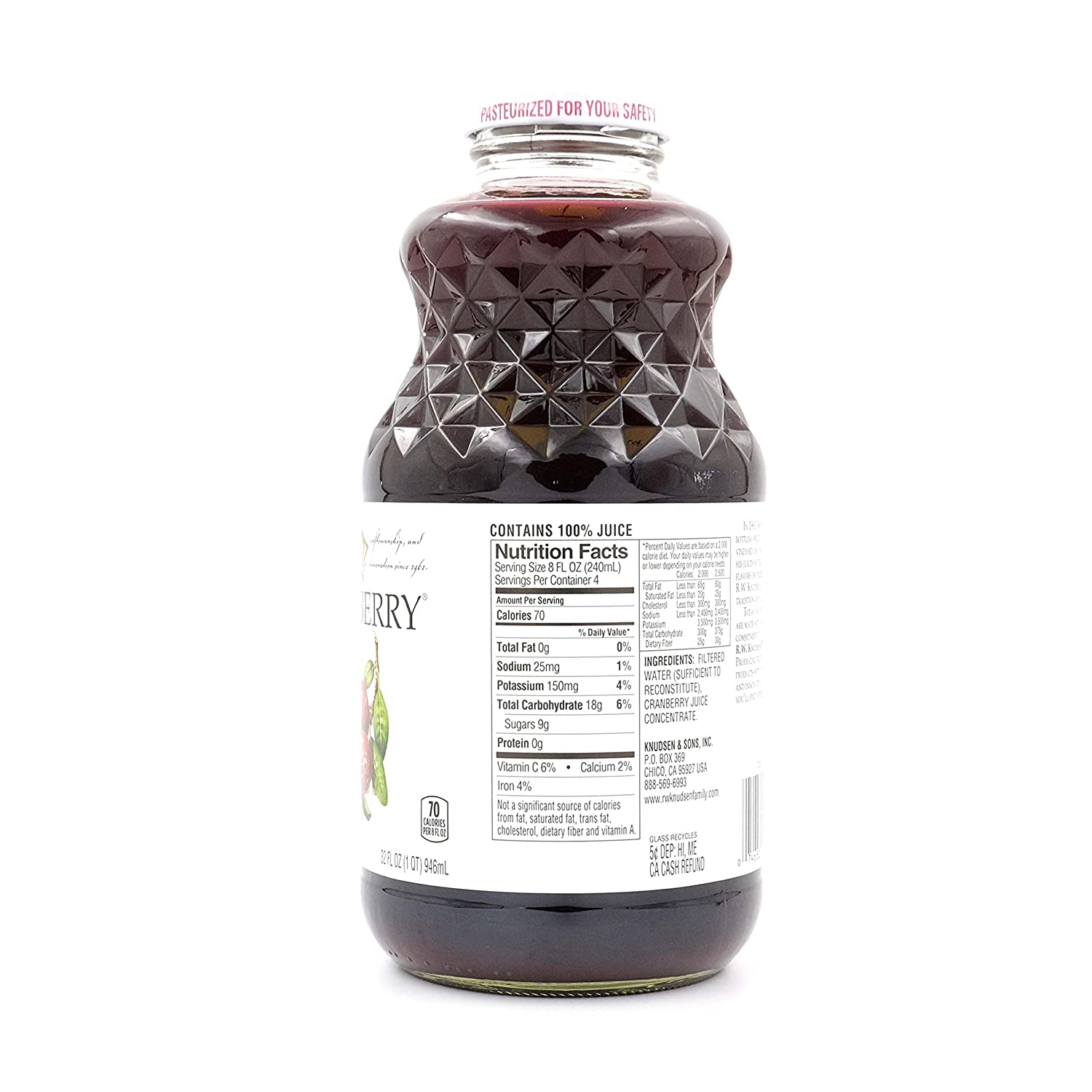 R.W. Knudsen Just Cranberry Juice 32oz