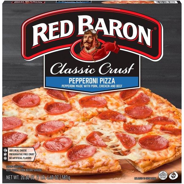 Red Baron Pizza, Classic Crust, Pepperoni