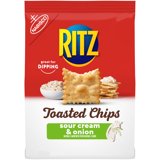 Ritz Toasted Chips, Sour Cream & Onion, 8.1 oz