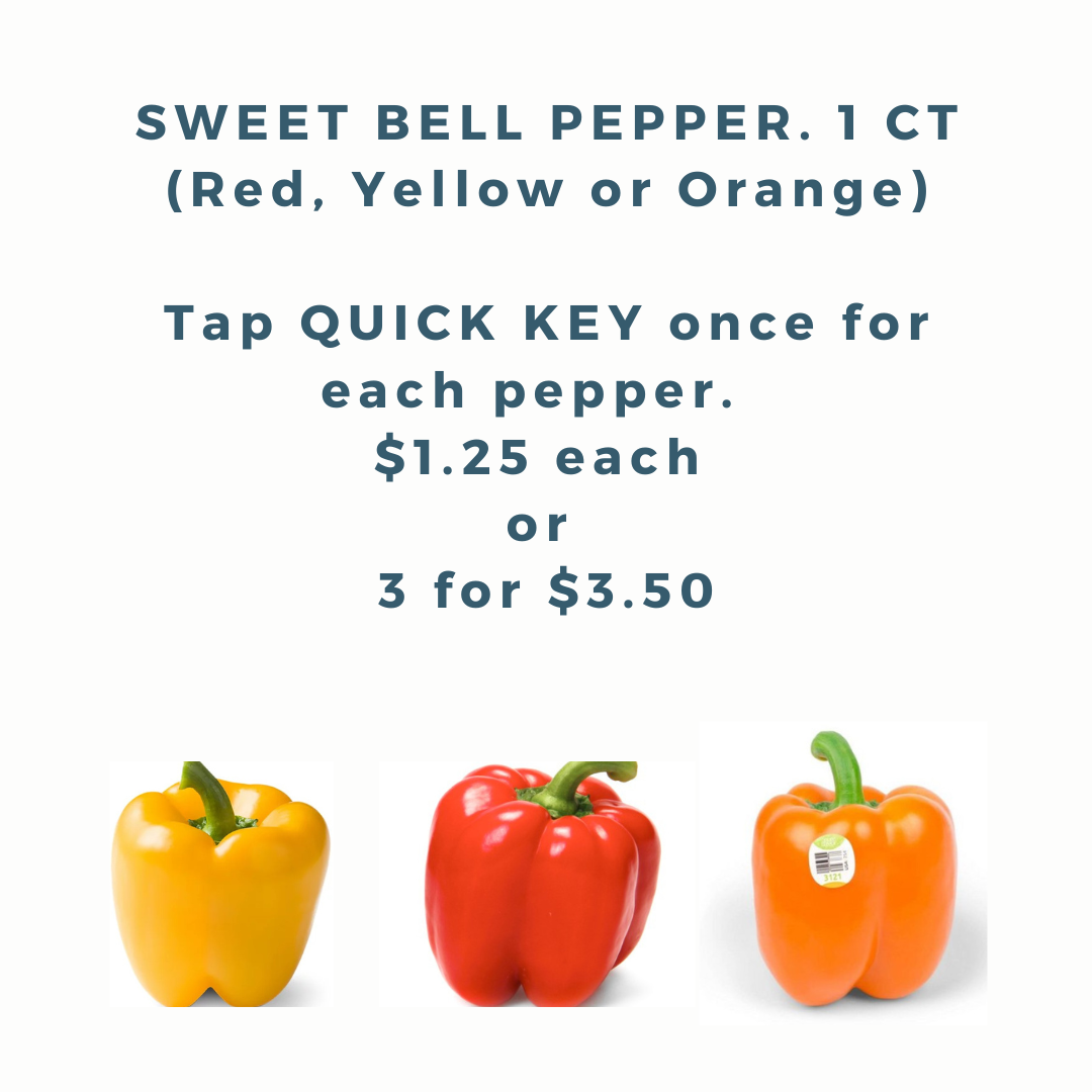 Bell Pepper, Red/Orange/Yellow/Green, 1 ct