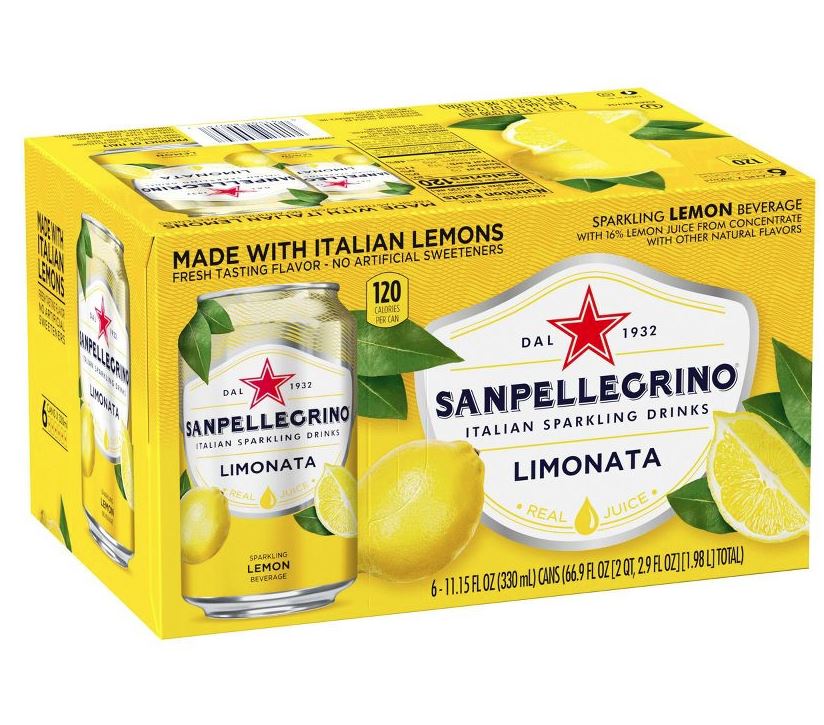 Sanpellegrino Italian Sparkling Drinks, Limonata, 6 ct