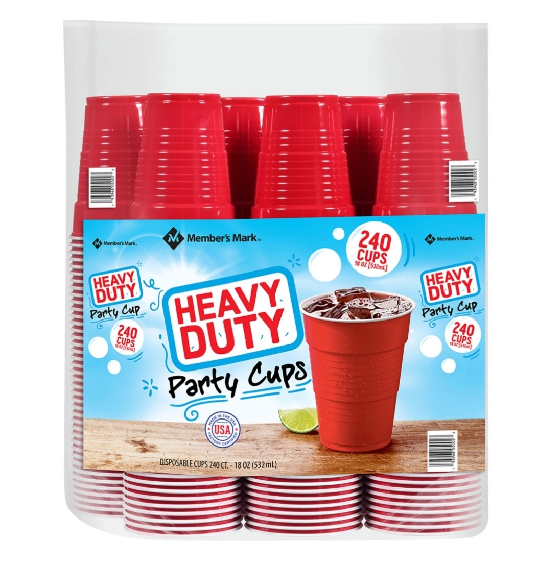 Member's Mark Heavy Duty Red Cup, 18 oz, 240 ct