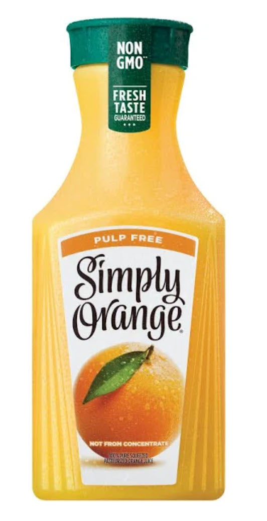 Simply Orange Juice, Pulp Free, 52 oz