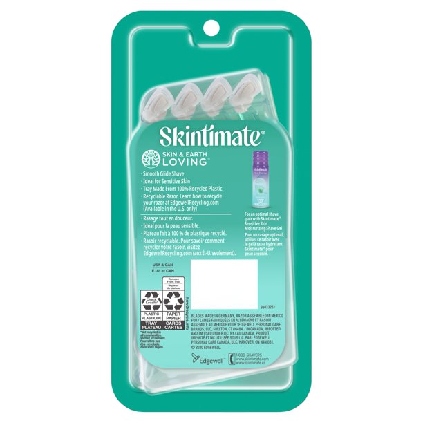 Skintimate Sensitive Skin Shaving Blades, 4 ct