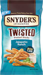 Snyder's Twisted Pretzel Sticks, Jalapeno Ranch, 12 oz