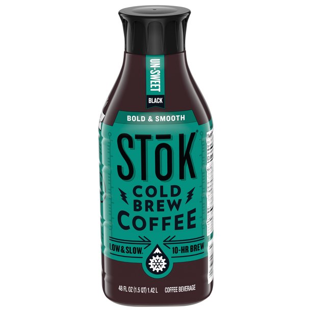 Stok Cold Brew Coffee, Unsweetened, Bold & Smooth, 48 oz