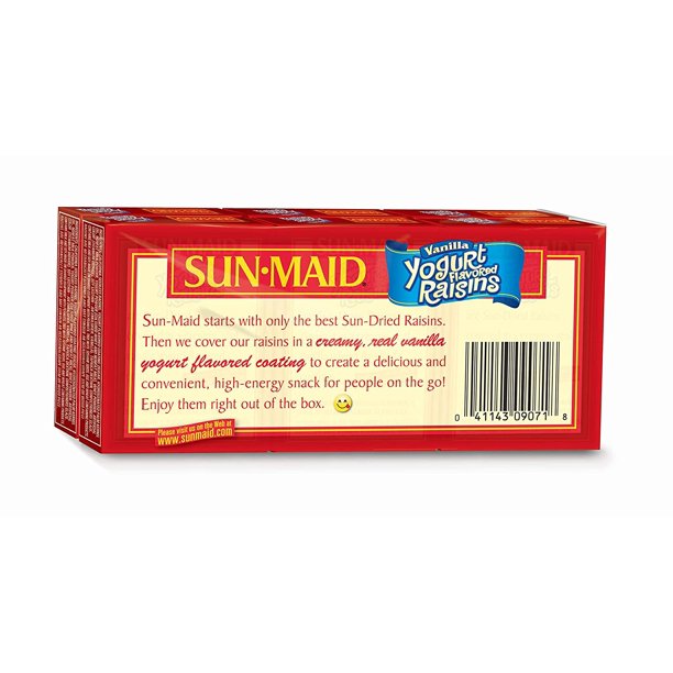 Sunmaid Vanilla Yogurt Covered Raisins, 1 oz, 6 ct