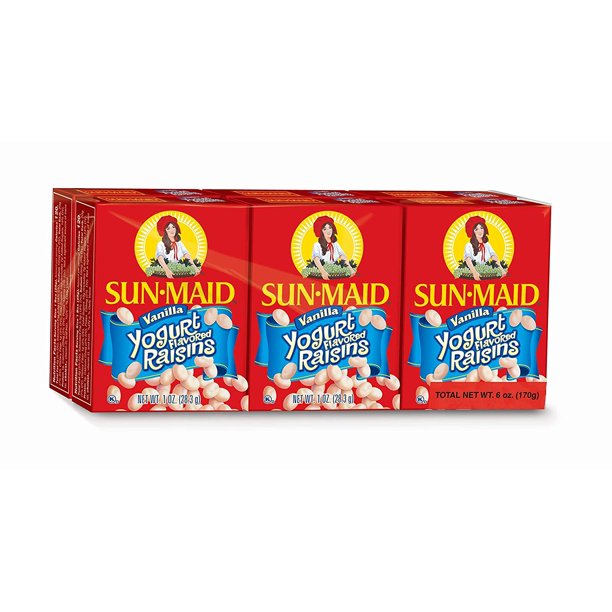 Sunmaid Vanilla Yogurt Covered Raisins, 1 oz, 6 ct