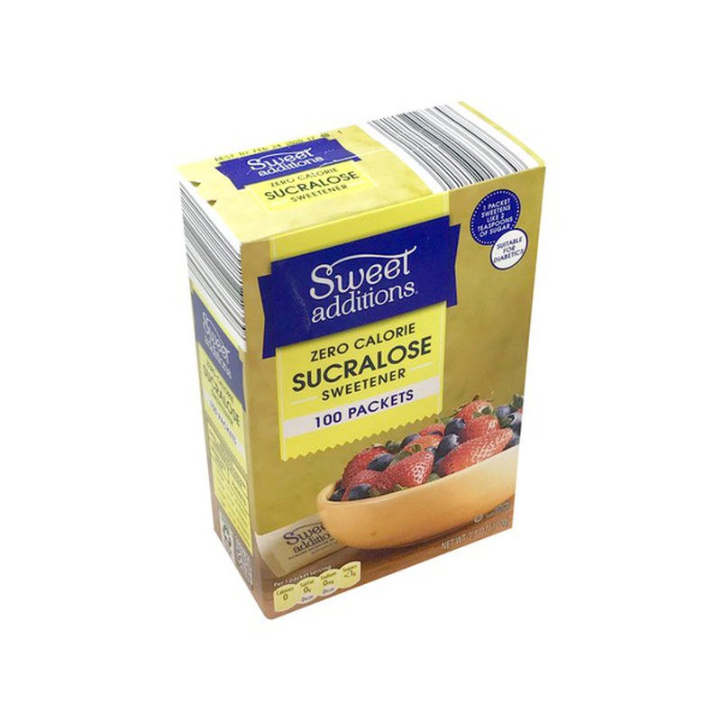 Sweet Additions Zero Calorie Sucralose Sweetener Packets, 100 ct