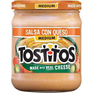 Tostitos Salsa Con Queso, Medium, 15 oz