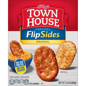 Town House Flipsides Pretzel Crackers, Original, 9.2 oz