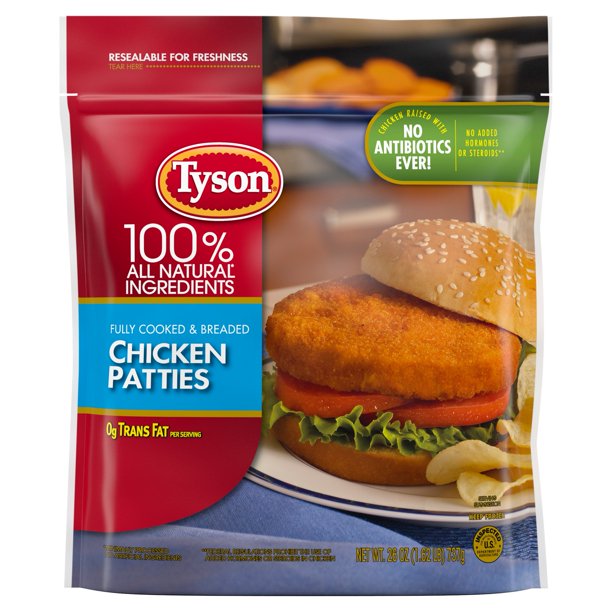 Tyson Chicken Patties, 26 oz