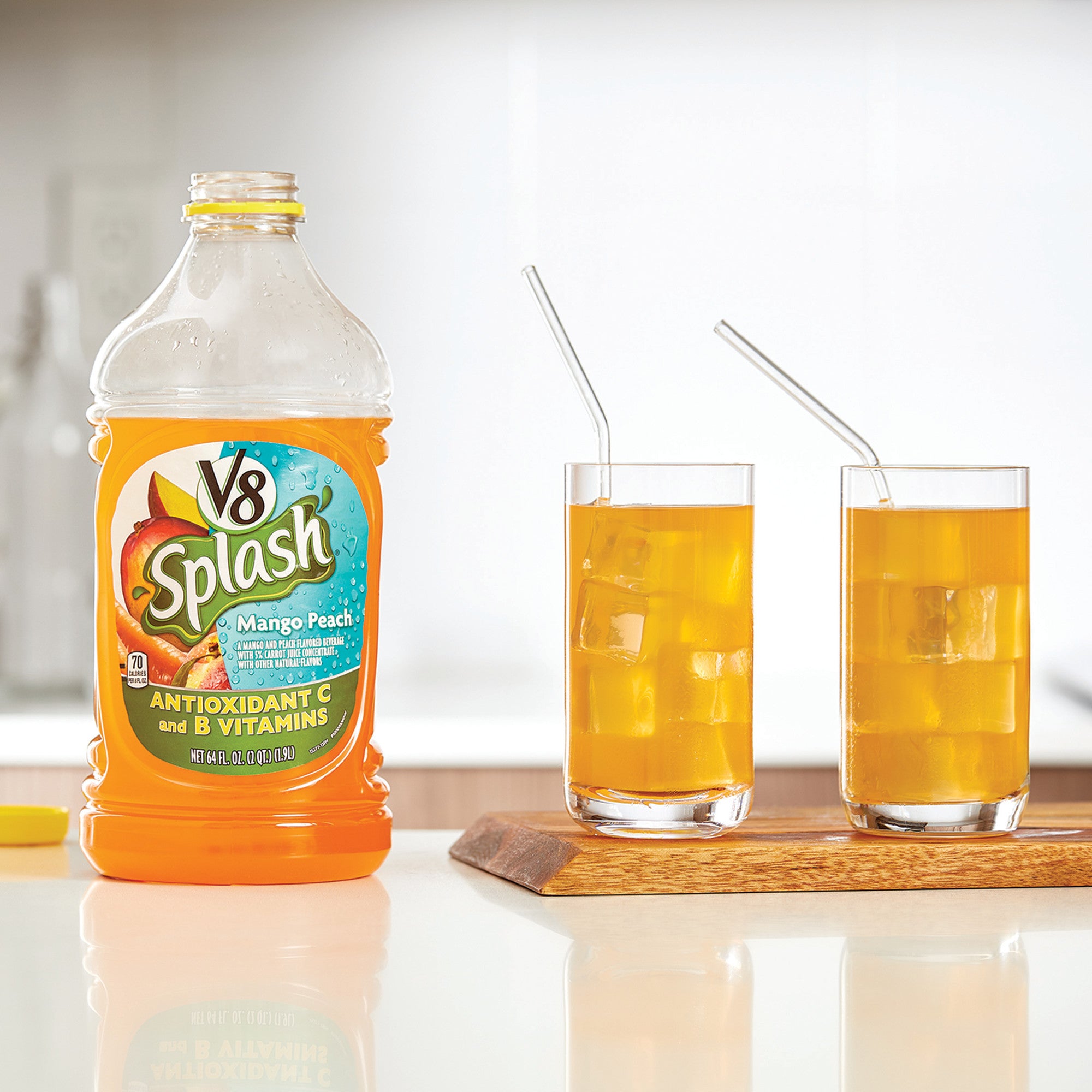 V8 Splash Juice, Mango Peach, 64 oz