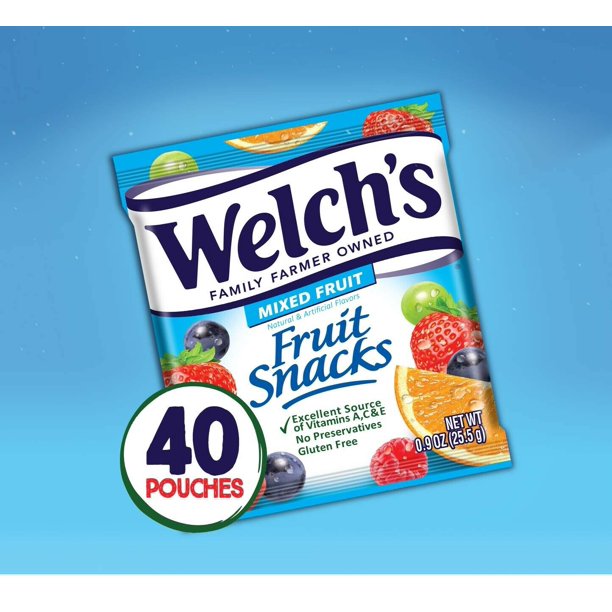 Welchs Mixed Fruit Snack 40ct