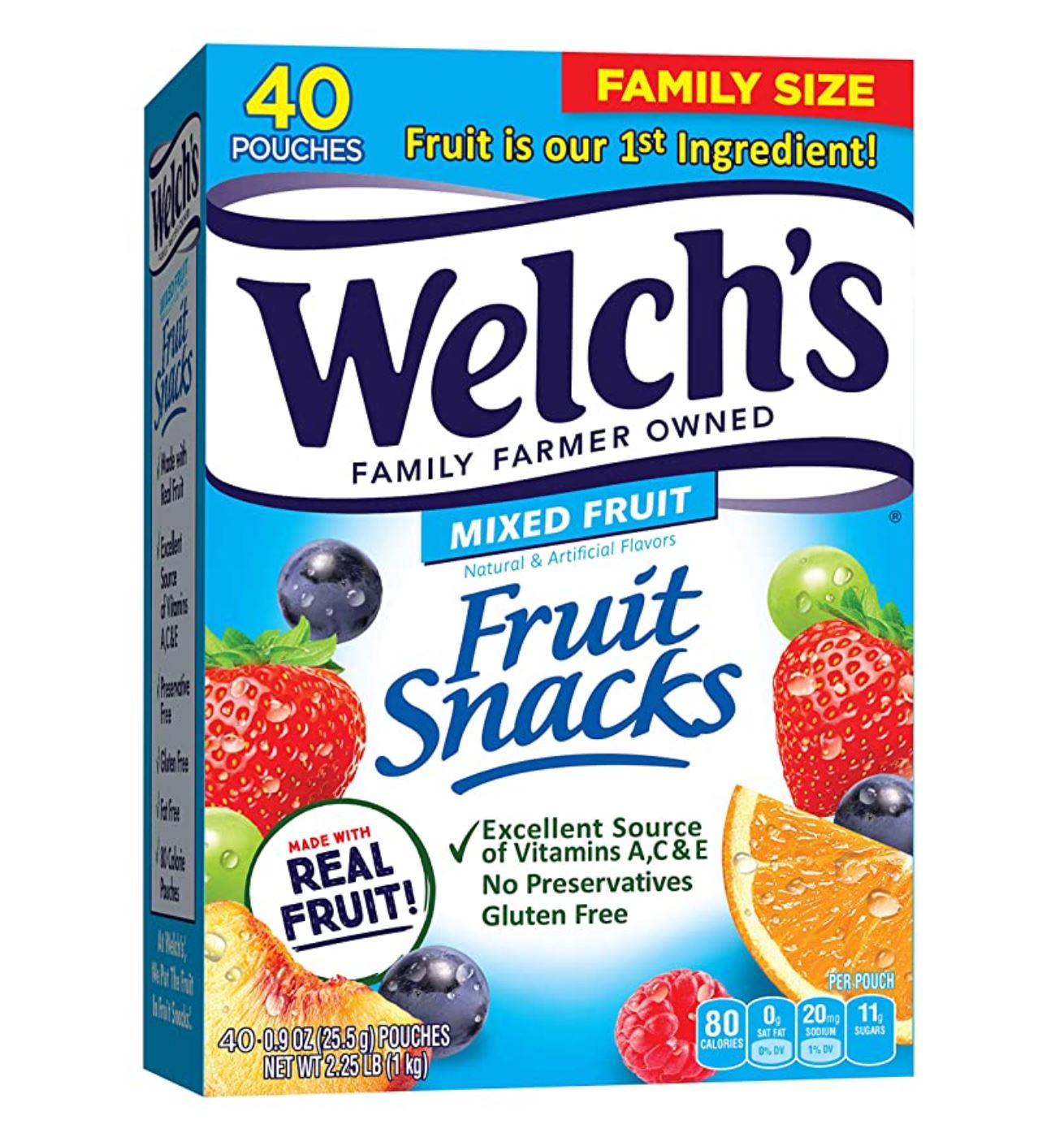 Welchs Mixed Fruit Snack 40ct