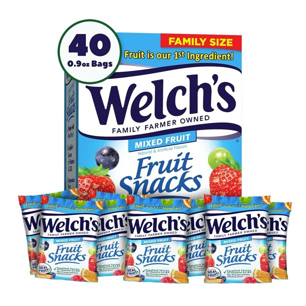 Welchs Mixed Fruit Snack 40ct