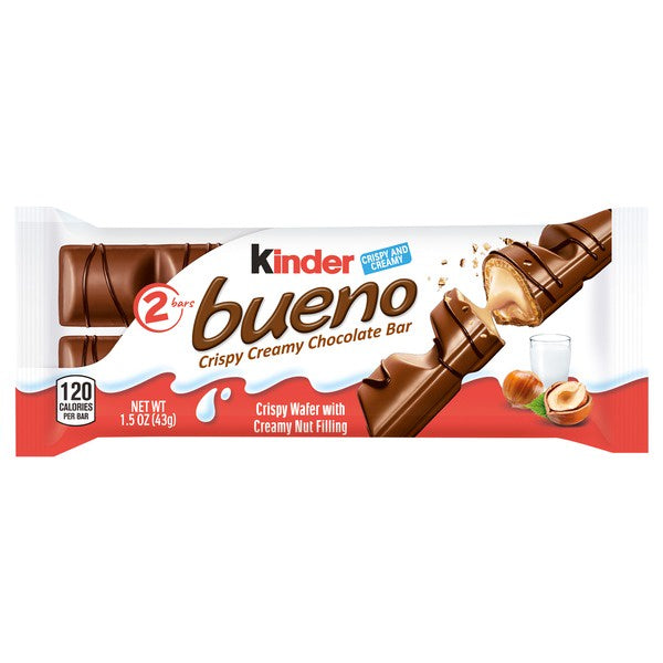 Kinder Bueno Chocolate Bar, 1.5oz, 2 ct