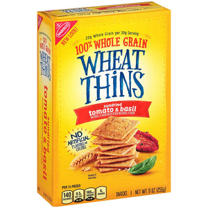 Wheat Thins Crackers, Sundried Tomato & Basil, 8.5 oz