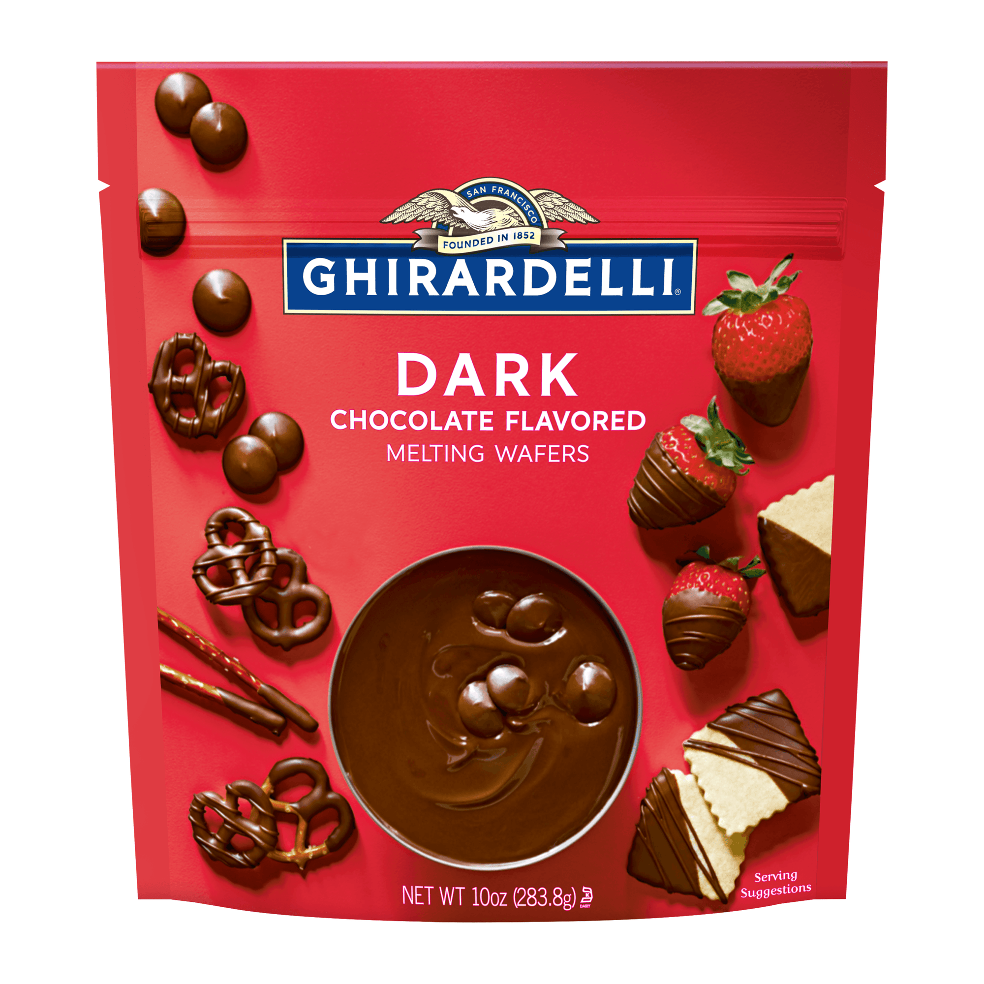 Ghirardelli Melting Wafers, Dark Chocolate, 10 oz