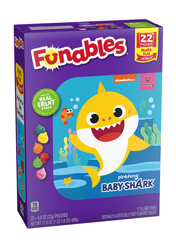 Funables Baby Shark Fruit Snacks, 8oz