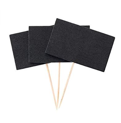 Black Chalkboard Picks, 25 ct