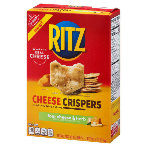 Ritz Cheese Crispers, Four Cheese & Herbs, 7 oz