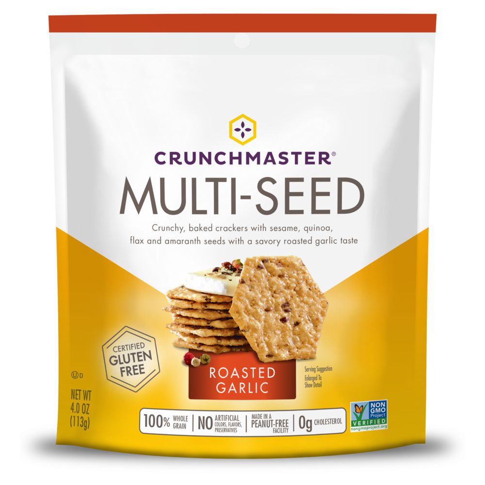 Crunchmaster Multi Seed Cracker, Roasted Garlic , 4oz